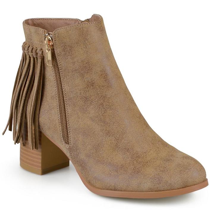 Journee Collection Viv Women's Ankle Boots, Girl's, Size: Medium (8), Brown