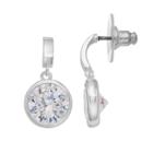 Dana Buchman Cubic Zirconia Round Nickel Free Drop Earrings, Women's, Silver