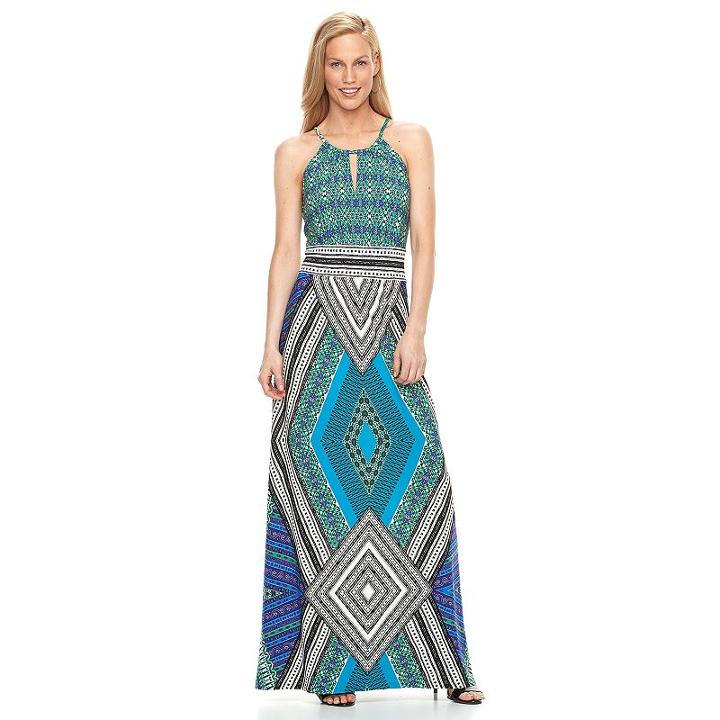 Women's Suite 7 Geometric Maxi Dress, Size: 6, Ovrfl Oth