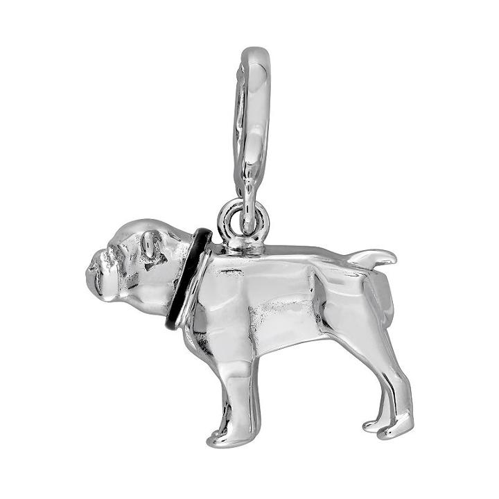 Laura Ashley Great Britain Collection Sterling Silver Dog Charm, Women's, Grey
