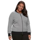 Plus Size Women's Croft & Barrow&reg; Chevron Ottoman Jacket, Size: 3xl, Oxford