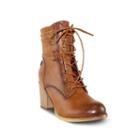 Olivia Miller Bowery Women's Heeled Lace-up Boots, Size: 7, Med Brown