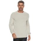 Big & Tall Croft & Barrow&reg; Classic-fit Textured Yoke Crewneck Sweater, Men's, Size: Xl Tall, White Oth