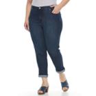 Plus Size Gloria Vanderbilt Amanda Roll-cuff Crop Jeans, Women's, Size: 16 W, Med Blue