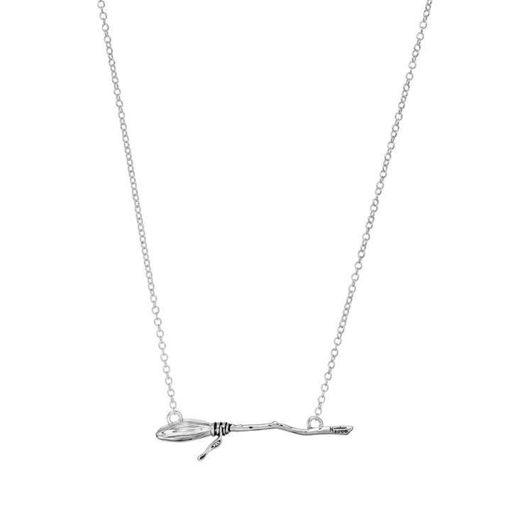 Harry Potter Silver Plated Nimbus 2000 Broomstick Necklace, Women's, Size: 18