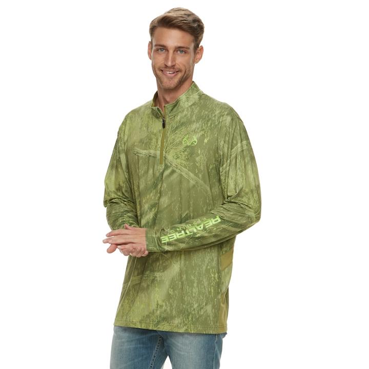 Men's Realtree Cast Fishing Windshirt, Size: Medium, Dark Green