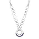 Dana Buchman Purple Long Circle Link Necklace, Women's