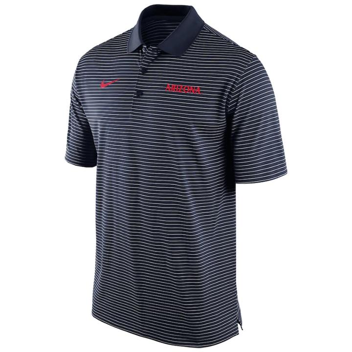 Men's Nike Arizona Wildcats Striped Stadium Dri-fit Performance Polo, Size: Xl, Blue (navy)
