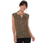 Women's Apt. 9&reg; Cross Front Dolman Top, Size: Xs, Dark Green