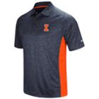 Men's Colosseum Illinois Fighting Illini Wedge Polo, Size: Medium, Grey (charcoal)