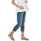 Maternity A:glow Full Belly Panel Girlfriend Jeans, Women's, Size: 16-mat, Med Blue