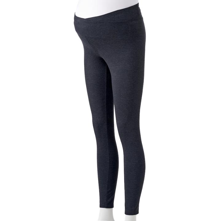 Maternity Lc Lauren Conrad Crossover Leggings, Women's, Size: S-mat, Dark Grey