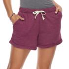 Juniors' So&reg; Cuffed French Terry Shorts, Teens, Size: Small, Dark Pink