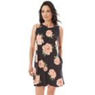 Women's Apt. 9&reg; Printed Swing Dress, Size: Large, Black Peach Floral