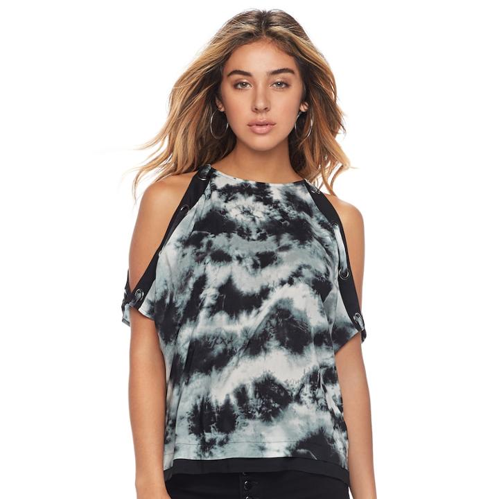 Women's Rock & Republic&reg; Cold-shoulder Top, Size: Medium, Oxford