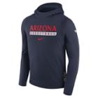 Men's Nike Arizona Wildcats Basketball Fleece Hoodie, Size: Medium, Blue (navy)