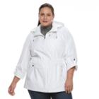 Plus Size Croft & Barrow&reg; Hooded Roll-tab Anorak Jacket, Women's, Size: 2xl, White