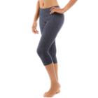 Women's Marika Ava Vitality Embossed Yoga Capris, Size: Large, Oxford