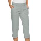 Women's Gloria Vanderbilt Mae Cargo Capris, Size: 6, Lt Green
