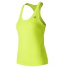 Women's New Balance Racerback Workout Tank, Size: Medium, Med Yellow