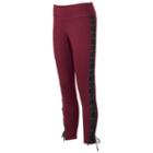 Madden Nyc Juniors' Lace Up Leggings, Teens, Size: Large, Med Red