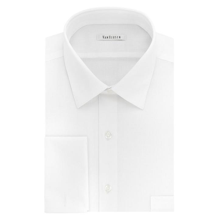 Men's Van Heusen Extreme Color Endurance Regular-fit Dress Shirt, Size: M-32/33, White