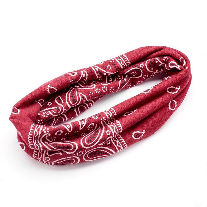 Mudd&reg; Bandana Print Jersey Head Wrap, Women's, Dark Red