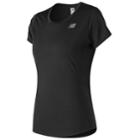 Women's New Balance Accelerate Short Sleeve Tee, Size: Small, Black