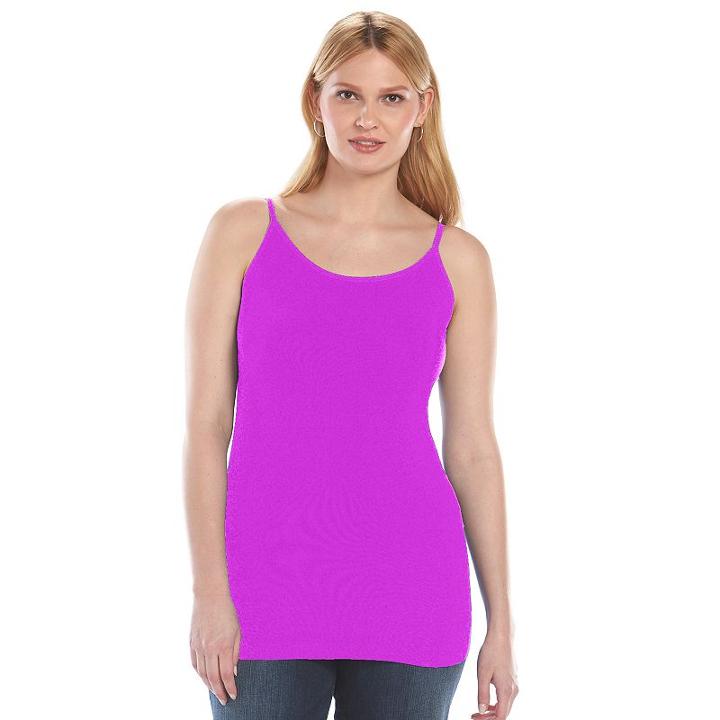 Plus Size Apt. 9&reg; Seamless Camisole, Women's, Size: 1xl, Brt Purple