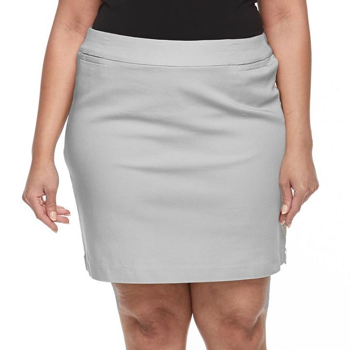 Plus Size Croft & Barrow&reg; Polished Skort, Women's, Size: 22 W, Med Grey