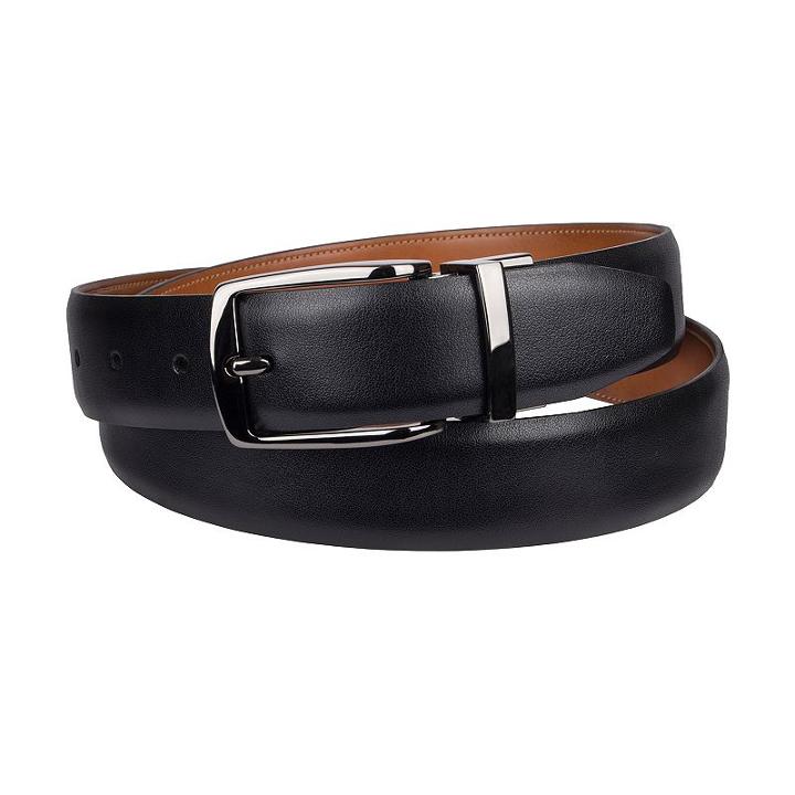 Men's Apt. 9&reg; Reversible Feather-edge Belt, Size: 34, Grey Other