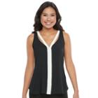 Juniors' Candie's&reg; Contrast Trim Tank, Girl's, Size: Xs, Black