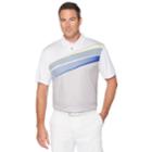 Men's Grand Slam On Course Regular-fit Optical Geo Stretch Performance Golf Polo, Size: Xl, White