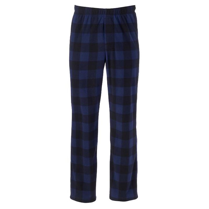 Men's Sonoma Goods For Life&trade; Microfleece Lounge Pants, Size: Medium, Blue (navy)