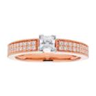 14k Gold Princess Cut 3/4 Carat T.w. Igl Certified Diamond Engagement Ring, Women's, Size: 8, White