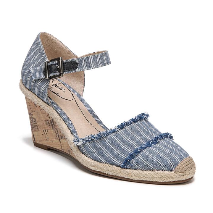 Lifestride Leena Women's Wedges, Size: 8.5 Wide, Blue