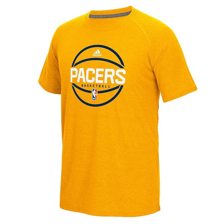 Men's Adidas Indiana Pacers Pre-game Ball Tee, Size: Small, Gold