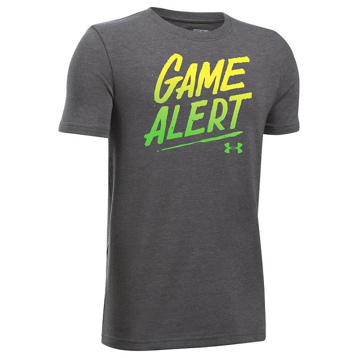 Boys 8-20 Under Armour Game Alert Performance Tee, Boy's, Size: Medium, Grey (charcoal)