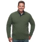 Big & Tall Croft & Barrow&reg; Classic-fit Quilted Mockneck Pullover, Men's, Size: 4xb, Dark Green