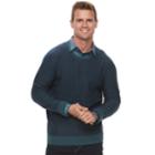 Men's Apt. 9&reg; Slim-fit Textured Crewneck Sweater, Size: Large, Dark Blue