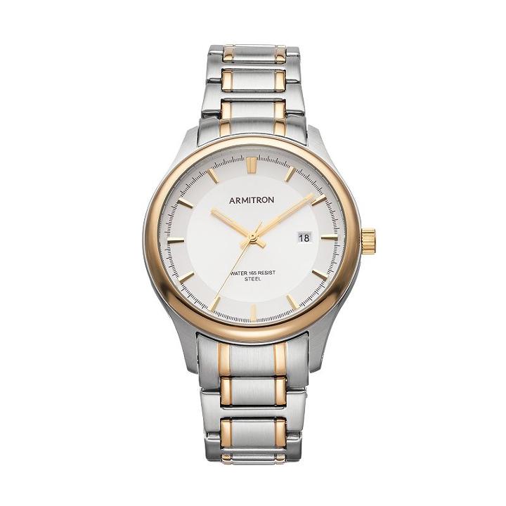 Armitron Men's Two Tone Stainless Steel Watch - 20/5230svtt, Size: Large, Multicolor
