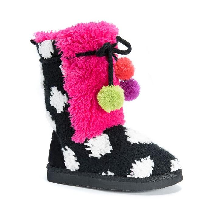 Muk Luks Jewel Girls' Boots, Size: 1, Black