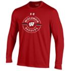 Men's Under Armour Wisconsin Badgers Charged Long-sleeve Tee, Size: Small, Multicolor