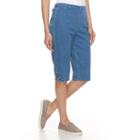 Petite Croft & Barrow&reg; Crisscross Skimmer Capris, Women's, Size: 16 Petite, Med Blue