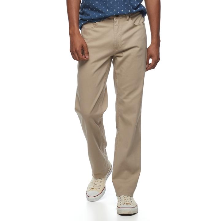 Men's Urban Pipeline&reg; Maxflex Waistband Relaxed-fit Pants, Size: 36x30, Med Beige