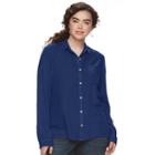 Juniors' Plus Size So&reg; High-low Hem Shirt, Teens, Size: 2xl, Blue