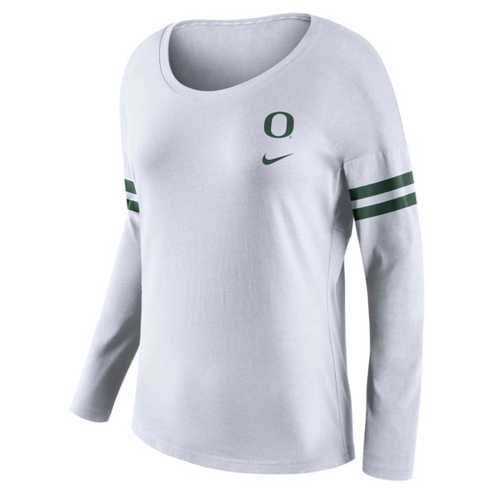 Women's Nike Oregon Ducks Tailgate Long-sleeve Tee, Size: Xl, White