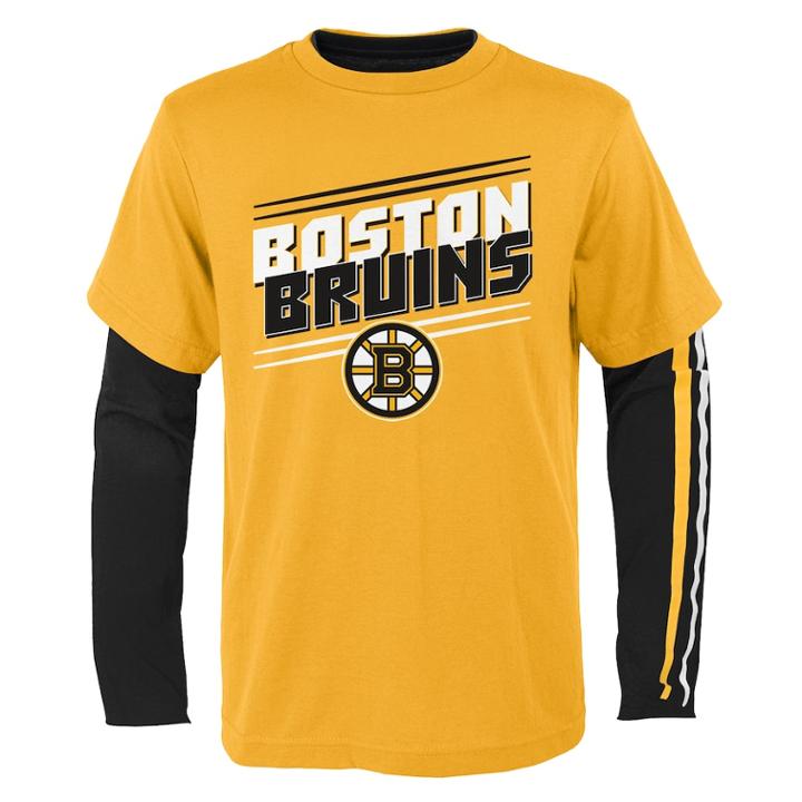Boys 8-20 Boston Bruins First Line Tee Set, Size: L 14-16, Gold