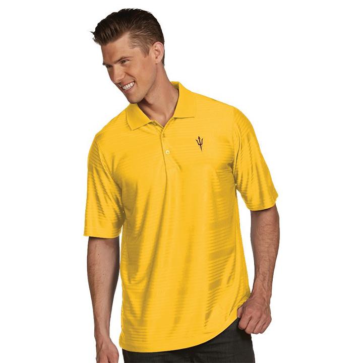 Men's Antigua Arizona State Sun Devils Illusion Desert Dry Extra-lite Performance Polo, Size: Xl, Gold