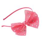 Girls 4-16 Fuchsia Chiffon Bow Headband, Med Pink